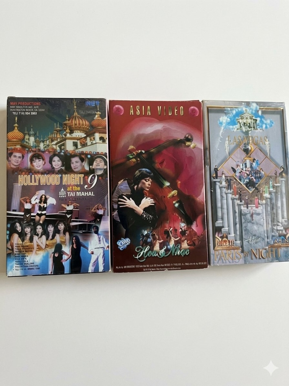 3 Lot VTG Vietnamese Music VHS Paris By Night 37 Sealed Hollywood Night Hoa Nhac